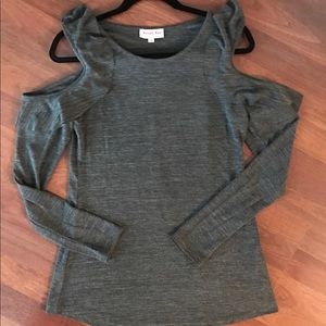 Mayah Kay Ruffle Cutout Long Sleeve